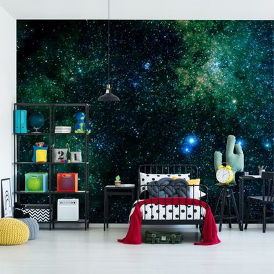Muralo VINYL Fototapete XXL TAPETE Jugend Kosmos Sterne 3D 2819