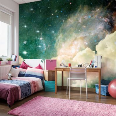 Muralo VINYL Fototapete XXL TAPETE Schlafzimmer Kosmos Galaxie Nebel 2820