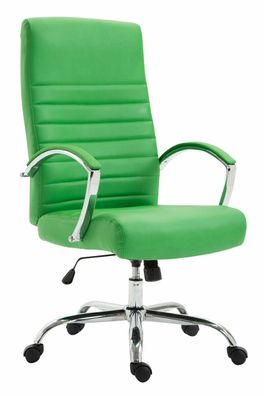 Bürostuhl 136 kg belastbar Kunstleder grün Chefsessel Drehstuhl stabil robust