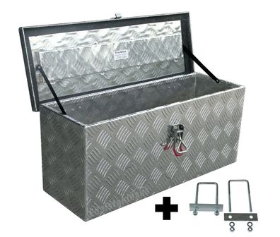 Truckbox S045 + inkl. Montagesatz MON4002 Stabile Deichselbox, Staukiste, Alubox ...