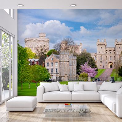 Muralo VINYL Fototapete XXL TAPETE Wohnzimmer englisches Schloss 3D 2953