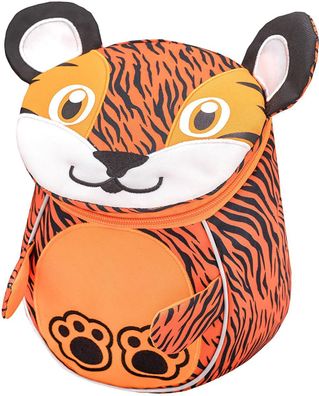 Belmil Mini Kindergarten 3D Rucksack Brustgurt Tiger Animals Kids