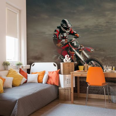 Muralo VINYL Fototapete XXL TAPETE Jugend Motorrad CROSS 3D 3012