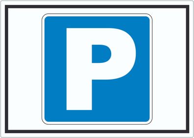 Parkplatz Still liegen erlaubt Symbol Aufkleber