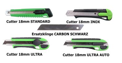 Cuttermesser Ultra Profi Teppichmesser Cutter + 2 Ersatzklingen 18 mm Handwerk