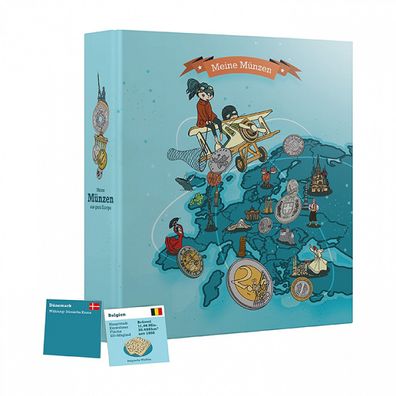 Kinder-Münzalbum Europa für 48 Münzen inkl. Länderinfo- (363917)