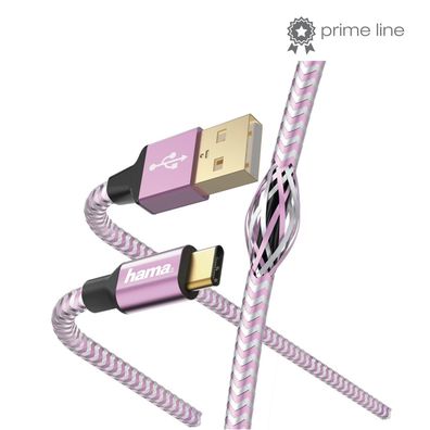 Hama USB Typ A - Typ C Lade-/ Datenkabel Samsung Huawei Anschlusskabel Lavendel