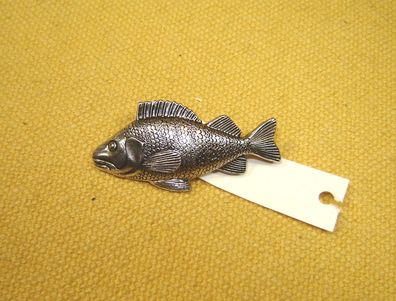 Anstecknadel Fischen Barsch Hutschmuck Fischerei 3,8cm Hutabzeichen