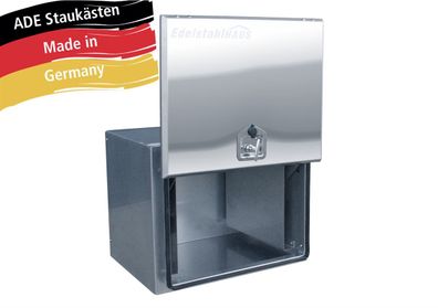 ADE Busdeckelkasten Edelstahl, Deckel poliert 600 x 500 x 500 mm, Werkzeugkasten, ...