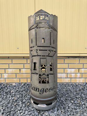 Feuertonne Langeoog Wasserturm Feuerstelle für Garten und Terrasse