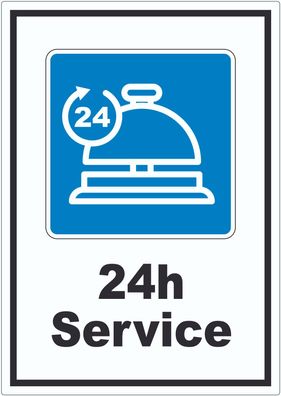 24H Service Aufkleber