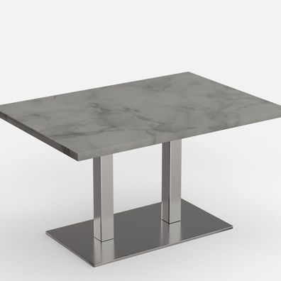 MD. ITALIA | Bistro Loungetisch | Weiß Marmor | B: T 110 x 70 cm | (Gr. 110 x 70 cm)
