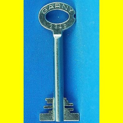 Garny Tresor Doppelbart - Schlüssel Profil 2349 - Länge 70 mm - gebohrt 3 mm