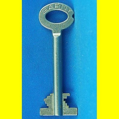 Garny Tresor Doppelbart - Schlüssel Profil 1350 - Länge 70 mm - gebohrt 3 mm