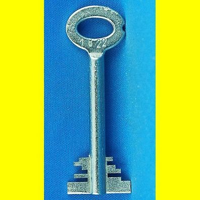 Tresor Doppelbart - Schlüssel Profil 1822 - Länge 70 mm - gebohrt 3 mm
