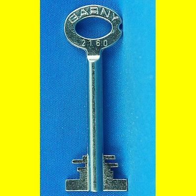 Garny Tresor Doppelbart - Schlüssel Profil 2160 - Länge 70 mm - gebohrt 3 mm