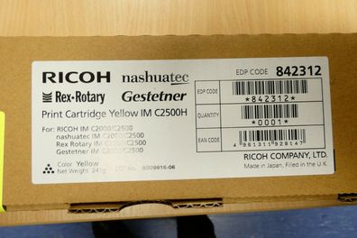 Ricoh 842312 GELB Print Catridg yellow IM C2500H for RIcoh C2000/ C2500 L-801
