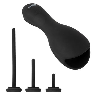 Vibro Eichel-Masturbator mit 3 Dilatoren Silikon 10 Vibrationen Männer Sex-Toy