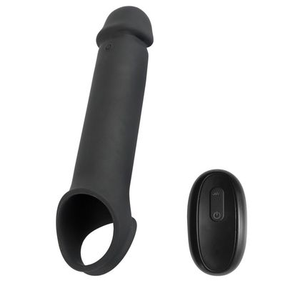 Penis-Hülle Verlängerung um 8cm Sleeve Vergrößerung 10 Vibration Fernbedienung