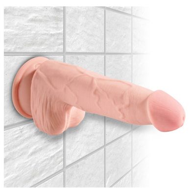 Natur-Dildo Echt anfühlende Hoden Strap-on kompatibel 3D Fanta Flesh King Cock 17,8cm