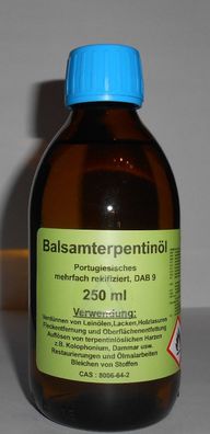 Portugiesisches Balsam Terpentinöl DAB 9, farblos, mehrfach rektifiziert