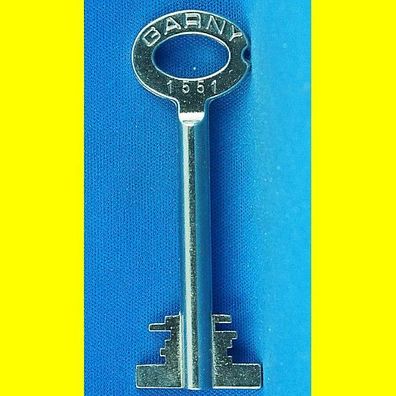 Garny Tresor Doppelbart - Schlüssel Profil 1551 - Länge 70 mm - gebohrt 3 mm