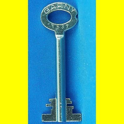 Garny Tresor Doppelbart - Schlüssel Profil 1537 - Länge 70 mm - gebohrt 3 mm