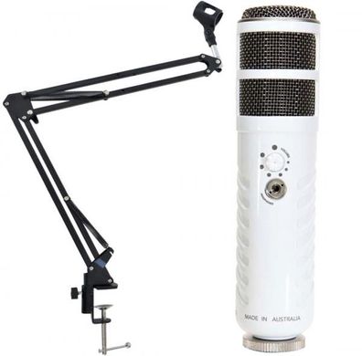 Rode Podcaster MKII USB Mikrofon + Gelenkarm-Stativ