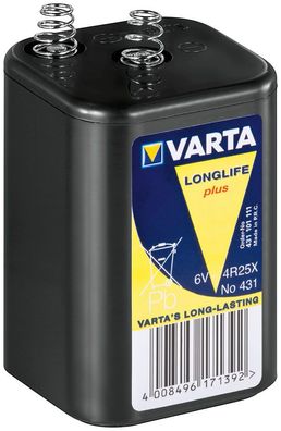 Varta - Longlife - 4R25X / 431 - 6 Volt 8500mAh Zinkchlorid Batterie