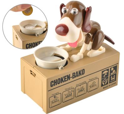 Hunde-Spardose Welpen-Münze Bank Munching Spielzeug Sparbüchse 2 Farbvarianten 8125