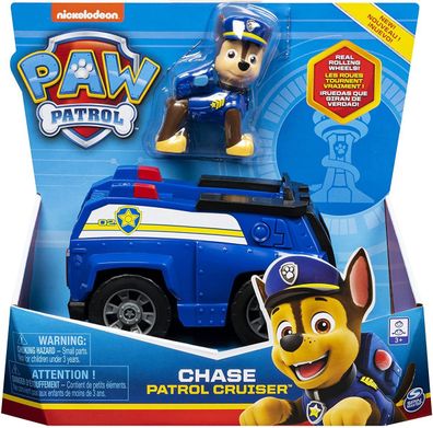 Paw Patrol Basic Vehicle Polizei Fahrzeug mit Chase Figur Spiel Set