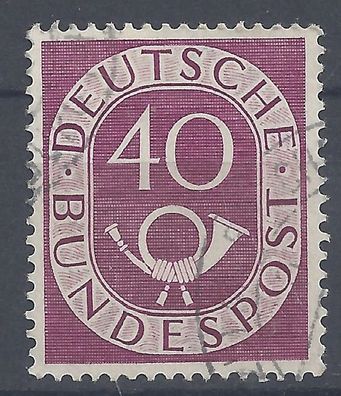 Mi. Nr. 133, BRD, Bund, Jahr 1951, Posthorn 40, lila, gestempelt