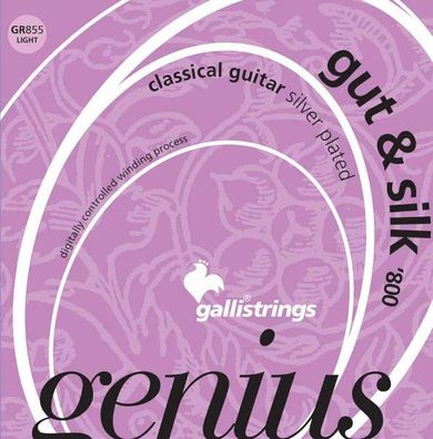 Galli Genius gut & silk GR855 - light tension - Saiten für Konzertgitarre