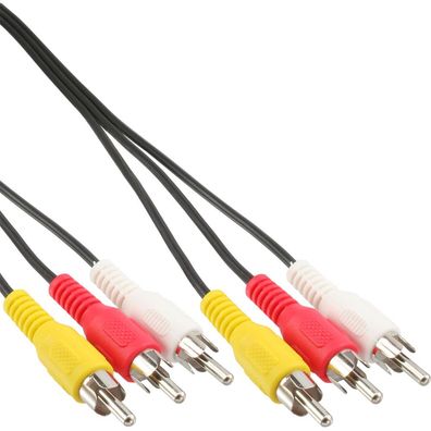 InLine® Cinch Kabel, Audio/ Video 3x Cinch, Stecker / Stecker, 2m