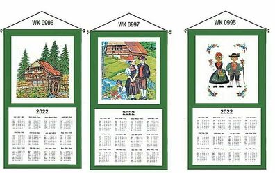 Stoffkalender 2022 Transferdruck / Kalender Textilkalender Schwarzwald 3 Motive