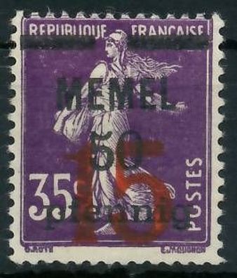 MEMEL 1921 Nr 48 ungebraucht X41E9A6