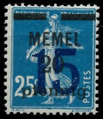 MEMEL 1921 Nr 47 ungebraucht X41E99A