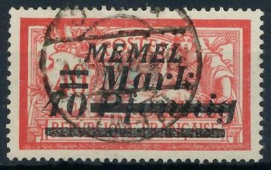 MEMEL 1922 Nr 119 gestempelt gepr. X41EA02