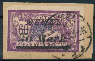 MEMEL 1922 Nr 115 zentrisch gestempelt Briefstück gepr. X41EA26