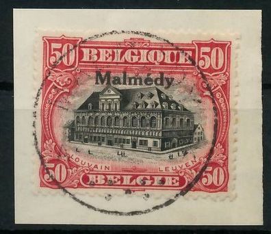 Belgische BES.-POST Malmedy Nr 10 zentrisch gestempelt Briefstück X425E1A