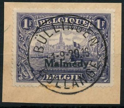 Belgische BES.-POST Malmedy Nr 11 zentrisch gestempelt Briefstück X425E86