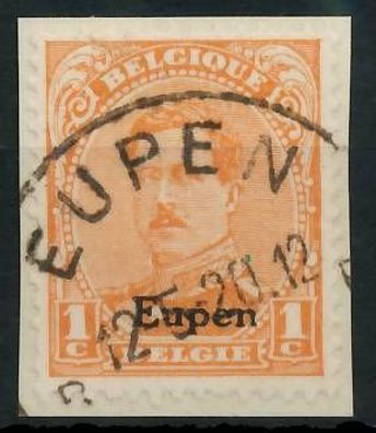Belgische BES.-POST EUPEN Nr 1 gestempelt Briefstück X42617E