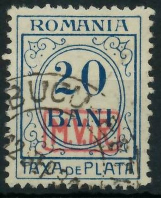 BES. 1WK D-MV Rumänien PORTO Nr 3 gestempelt X4349A6