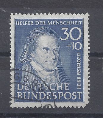 Mi. Nr. 146, BRD, Bund, Jahr 1951, Helfer der Menschheit 30 + 10, blau, gestem