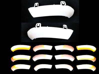 Dynamische LED Seitenblinker Spiegelblinker Links + Rechts Weiß für Golf Passat