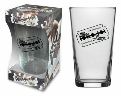 Judas Priest British Steel Bierglas Trinkglas Beer glass 100% Merchandise