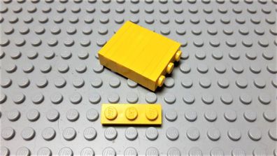 6104 P # Lego 2 Stück Flügelplatte 8x8 gelb 3x4 