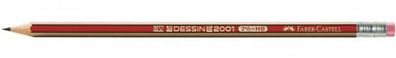 graphitstift Dessin 2001 HB 17 cm Holz rot