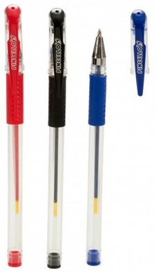 kugelschreiber 0,5 mm 14,8 cm rot/ schwarz/ blau 6-teilig