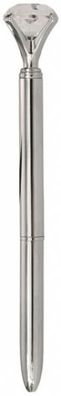 kugelschreiber Diamant 0,7 mm 14 cm silber